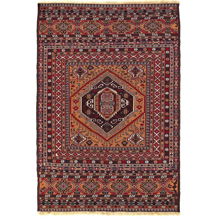 Handmade Maliki Kilim 4' 4" x 6' 10" - No. AL88486