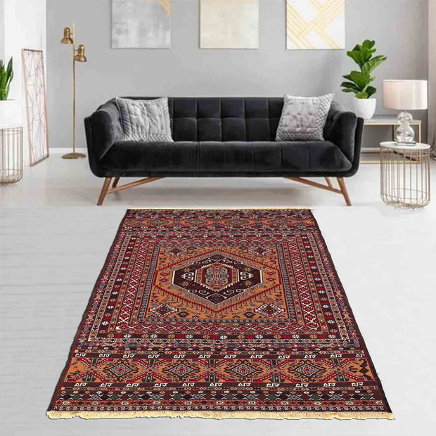 Handmade Maliki Kilim 4' 4" x 6' 10" - No. AL88486