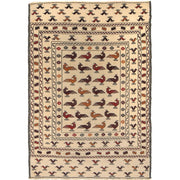 Handmade Soumak Kelim 4' 1" x 6' 5" - No. AL83468