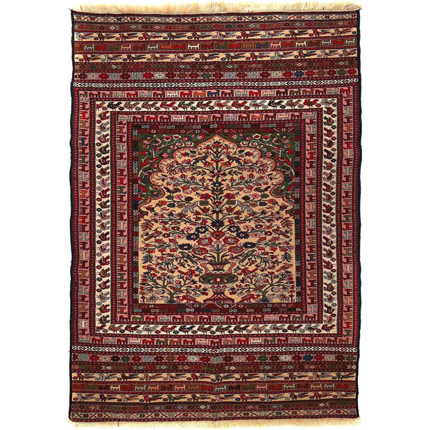 Handmade Maliki Kilim 4' 6" x 6' 5" - No. AL99960