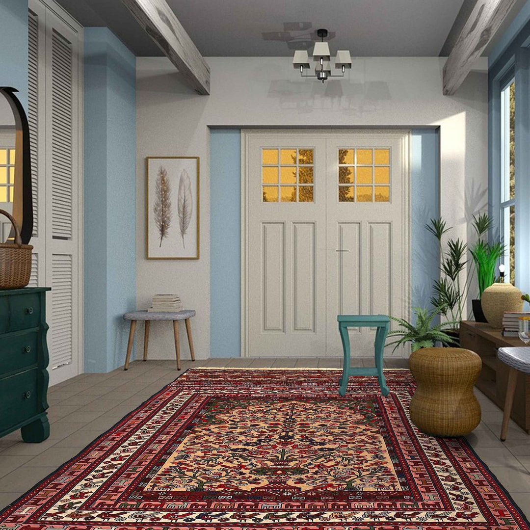 Handmade Maliki Kilim 4' 6" x 6' 5" - No. AL99960