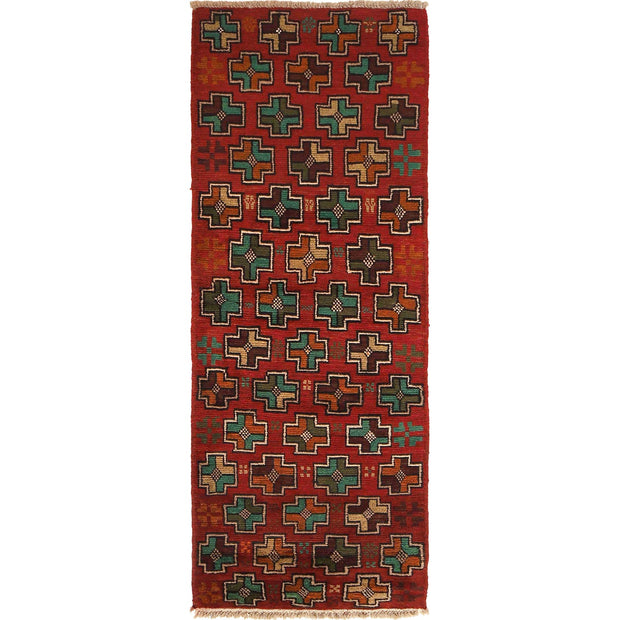 Red Color Baloch Runner 1' 11" x 6' 8" - No. AL55412