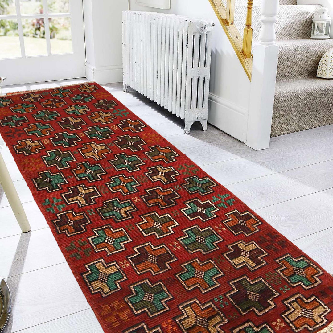 Red Color Baloch Runner 1' 11" x 6' 8" - No. AL55412
