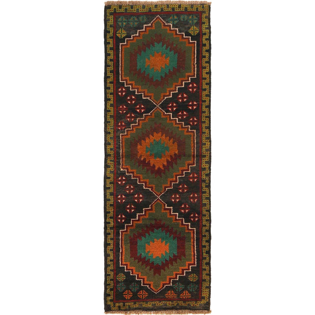 Black Color Baloch Runner 2' 0" x 6' 8" - No. AL78146