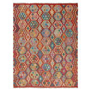 Hand Knotted Afghan Style Kilim 5' 10" x 7' 9" - No. AL93359