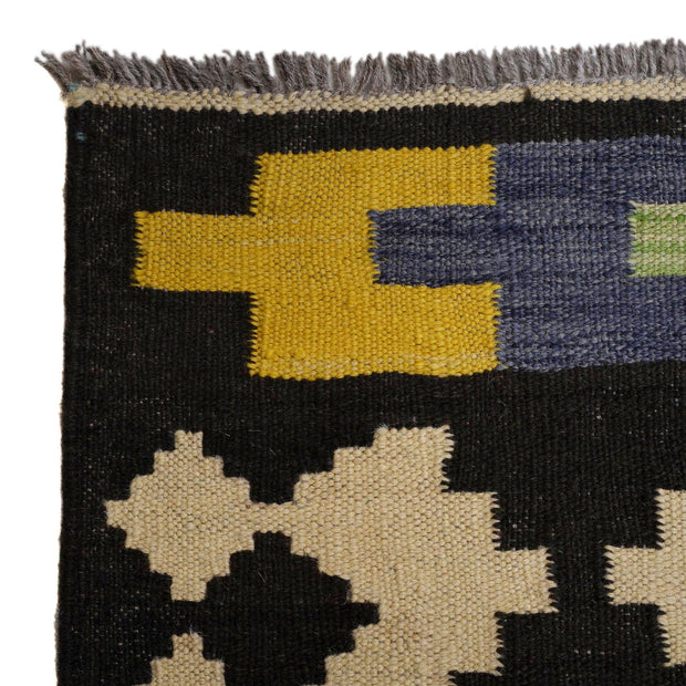 Colorful Flat-Weave Wool Kilim 7' 4" x 9' 10" - No. AL92683