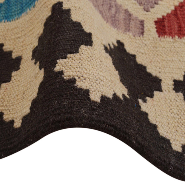 Colorful Flat-Weave Wool Kilim 7' 4" x 9' 10" - No. AL92683