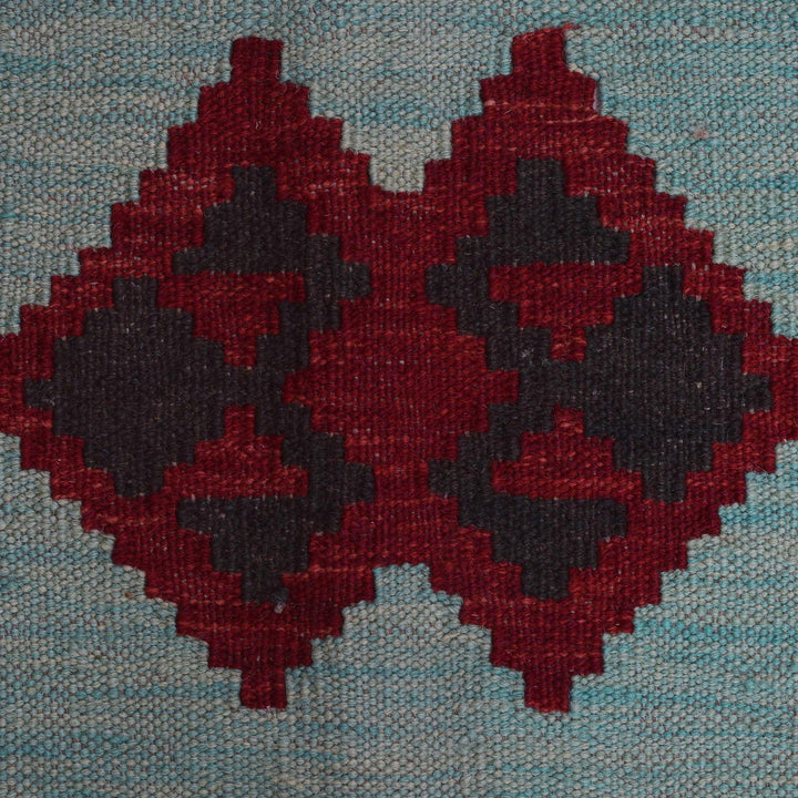 Colorful Flat-Weave Wool Kilim 7' 3" x 9' 10" - No. AL41242