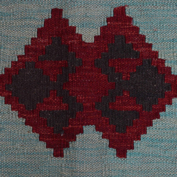 Colorful Flat-Weave Wool Kilim 7' 3" x 9' 10" - No. AL41242