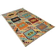 Hand Made Afghan Kilim 4' 5" x 7' 3" - No. AL71434