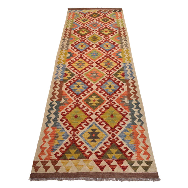 Handmade Turkish Design Wool Kilim Runner 2' 9" x 8' 10" - No. AL22192