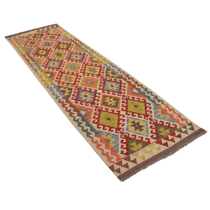 Handmade Turkish Design Wool Kilim Runner 2' 9" x 8' 10" - No. AL22192