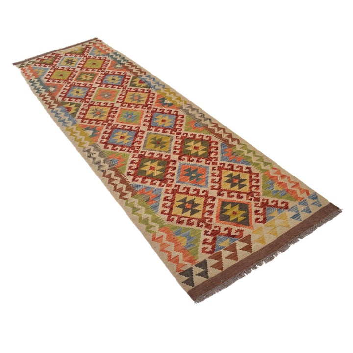 Handmade Turkish Design Wool Kilim Runner 2' 9" x 8' 10" - No. AL22192