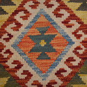 Handmade Turkish Design Wool Kilim Runner 2' 9" x 8' 10" - No. AL22192