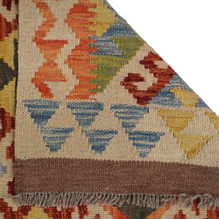 Handmade Turkish Design Wool Kilim Runner 2' 9" x 8' 10" - No. AL22192