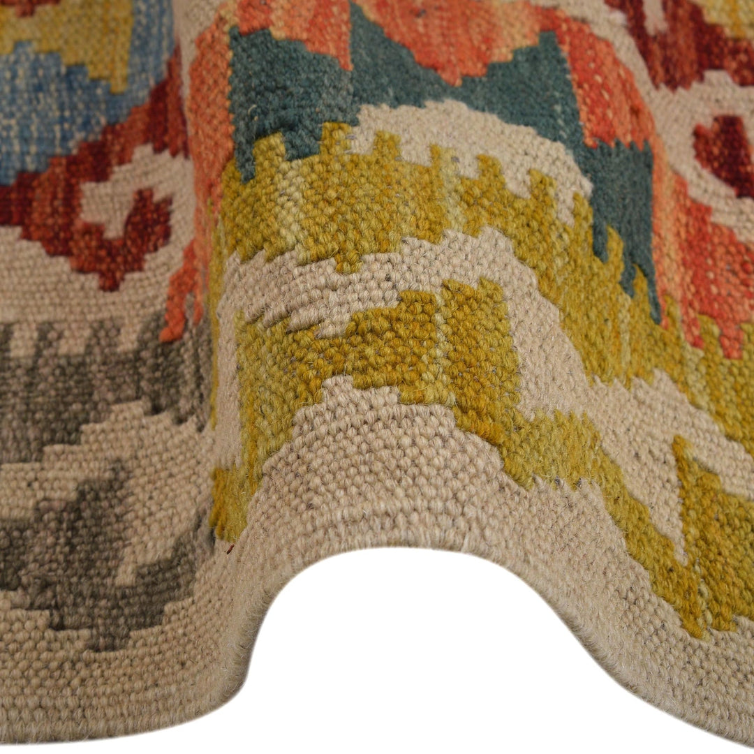 Handmade Turkish Design Wool Kilim Runner 2' 9" x 8' 10" - No. AL22192