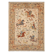 Handmade Picture Area Rug 4' 4" x 5' 10" - No. AL22151