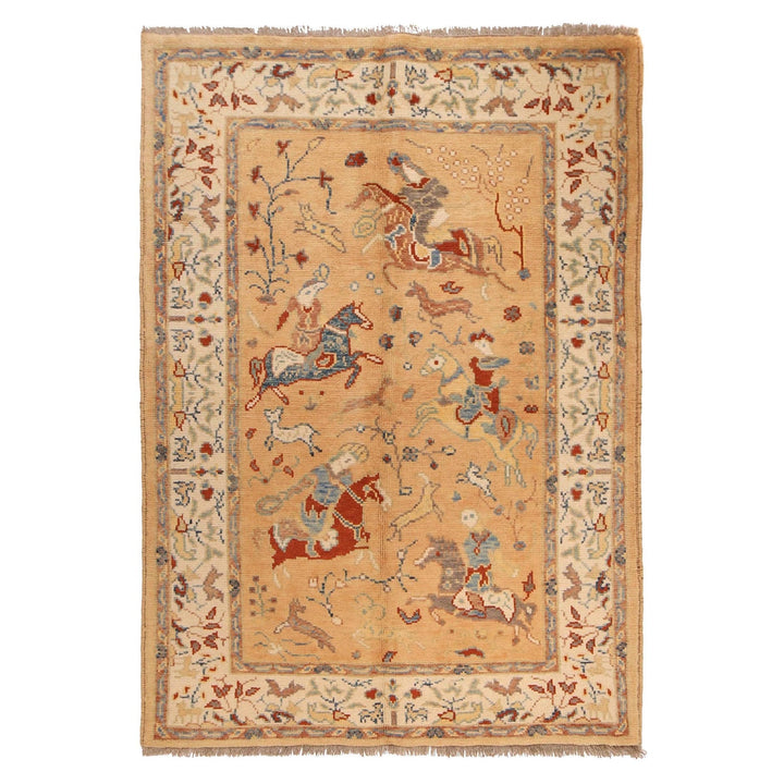 Handmade Pictorial Carpet 4' 0" x 5' 10" - No. AL46213