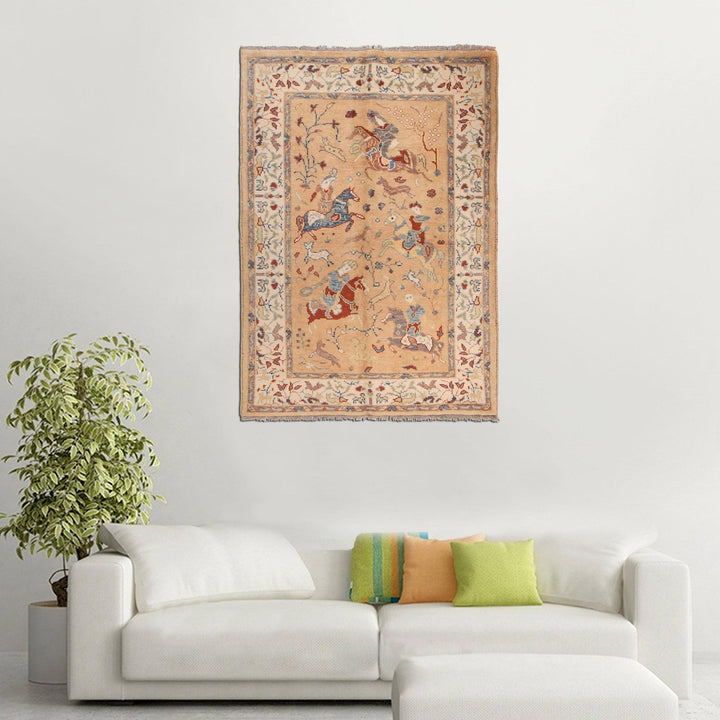 Handmade Pictorial Carpet 4' 0" x 5' 10" - No. AL46213