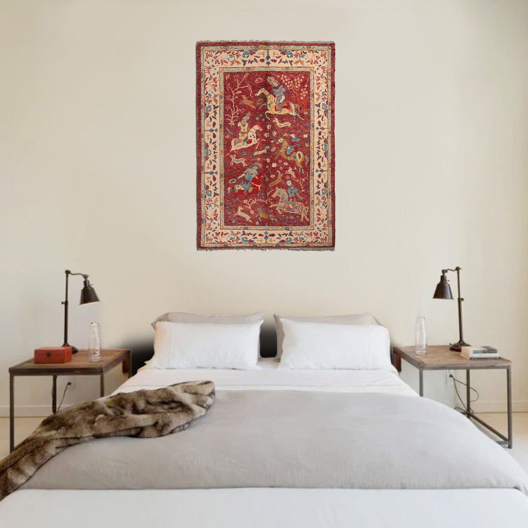 Handmade Picture Area Rug 3' 11" x 6' 0" - No. AL49622