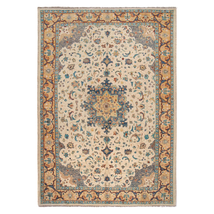 Handmade Persian Design Heriz Carpet 6' 7" x 9' 8" - No. AL69222