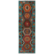Handmade Turkish Design Wool Kilim Runner 2' 10" x 9' 9" - No. AL64287