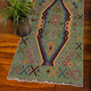 Hand Woven Wool Kelim Runner 2' 9"x 6' 3" - No. AL95537