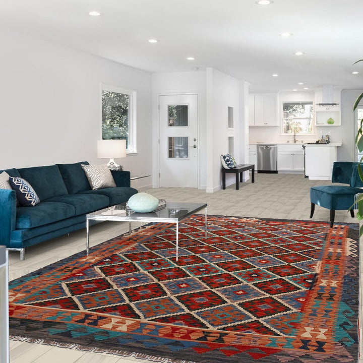 Handmade Afghan Vegetable Kilim 5' 9" x 7' 10" - No. AL45175