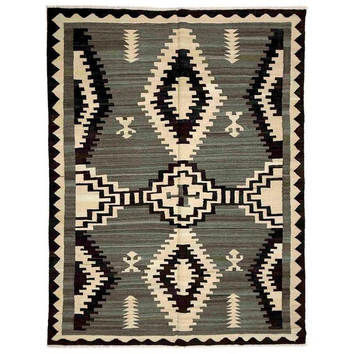 Afghan Vegetable Kilim Rug 5' 7" x 7' 11" Flat-Weave