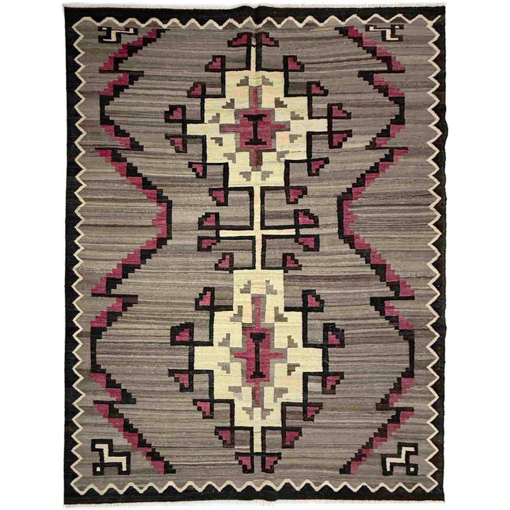 Hand Knotted Afghan Style Kilim 6' 6" x 8' 8" - No. AL105488