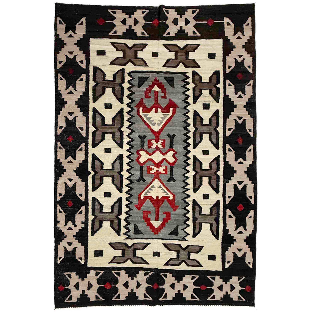 Afghan Vegetable Kilim Rug 5' 8" x 8' 5" Flat-Weave