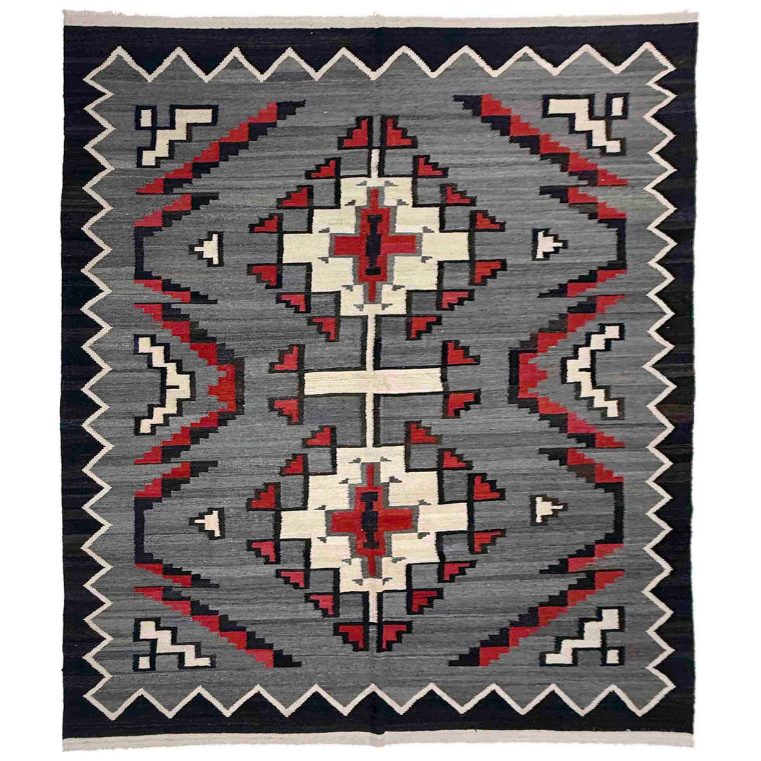 Afghan Vegetable Kilim Rug 6' 4" x 8' 8" Flat-Weave