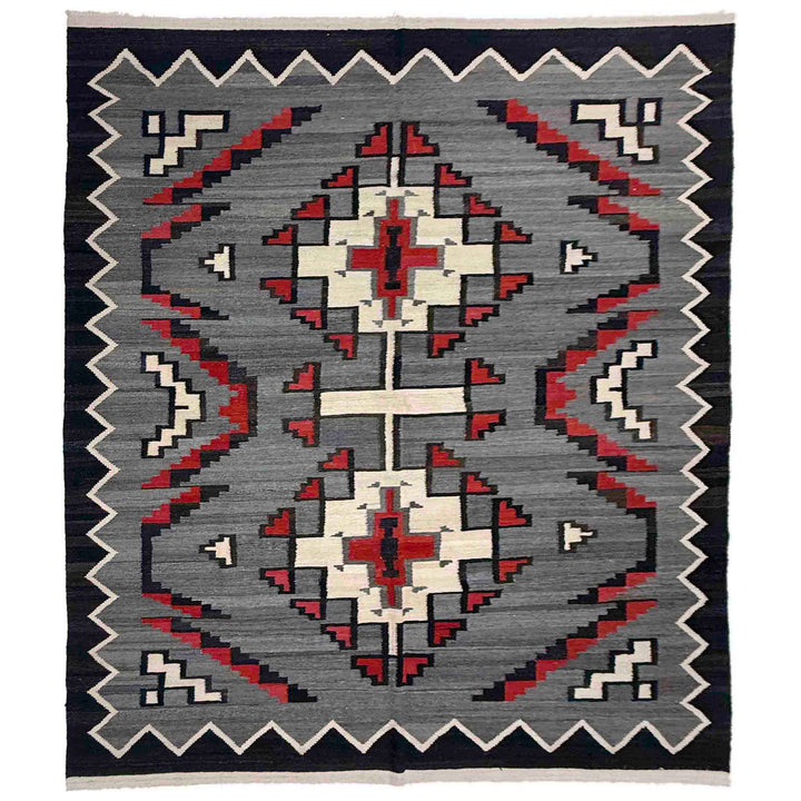 Afghan Vegetable Kilim Rug 6' 4" x 8' 8" Flat-Weave