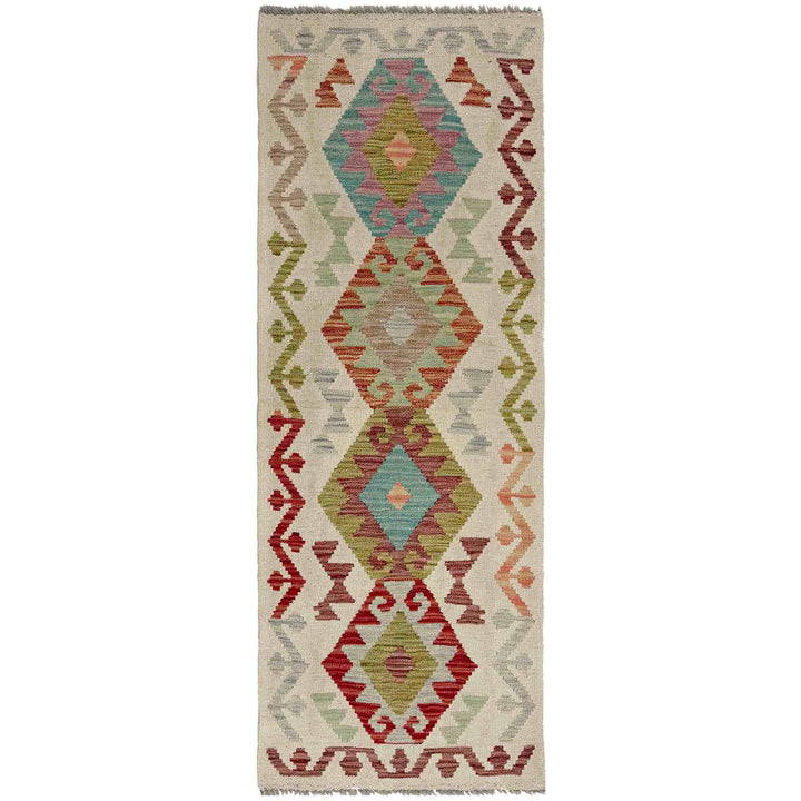 Afghan Vegetable Kilim Rug 2' 0" x 5' 11" Flat-Weave