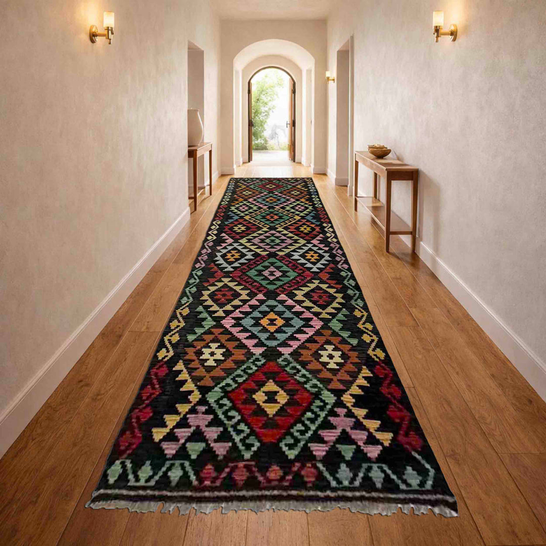 Long Chobi Kilim Runner 2' 8" x 9' 9" - No. AL766548