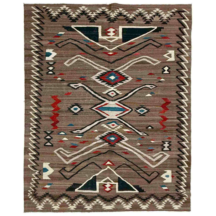 Afghan Vegetable Kilim Rug 6' 3" x 8' 8" Flat-Weave
