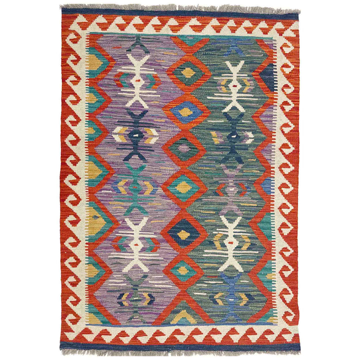 Hand Knotted Flatweave Kilim 3' 2" x 4' 11" - No. AL608025