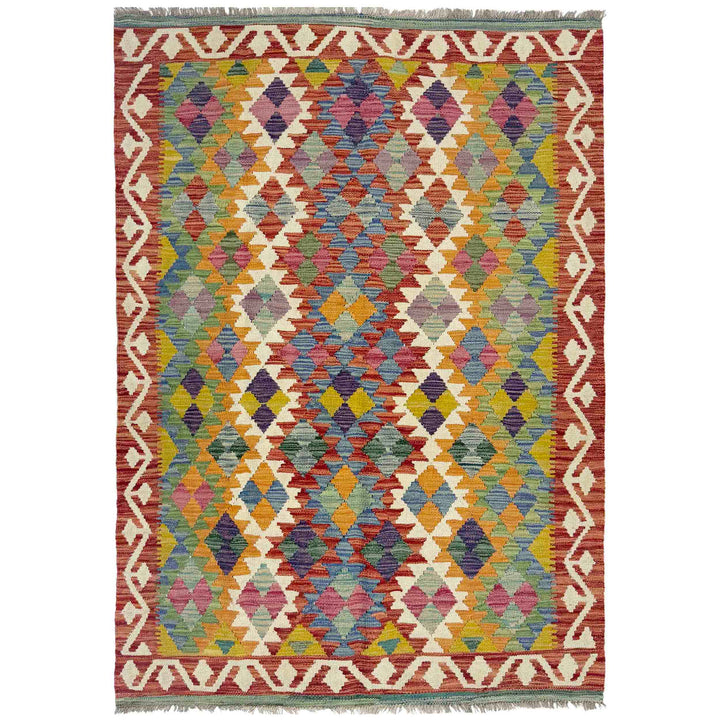 Hand Knotted Flatweave Kilim 4' 2" x 6' 0" - No. AL408120