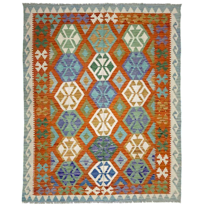 Hand Knotted Afghan Style Kilim 5' 7" x 8' 1" - No. AL553315