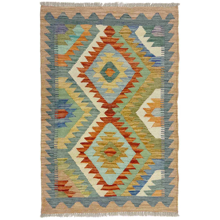 Hand Made Afghan Kilim 2' 7" x 3' 11" - No. AL949017