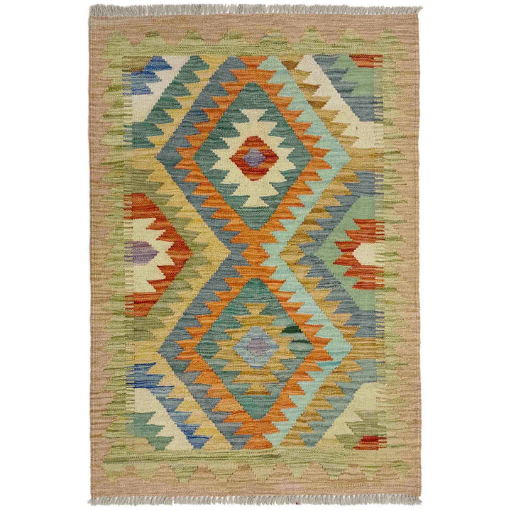 Handmade Vegetable Kilim 2' 8" x 3' 11" - No. AL218547
