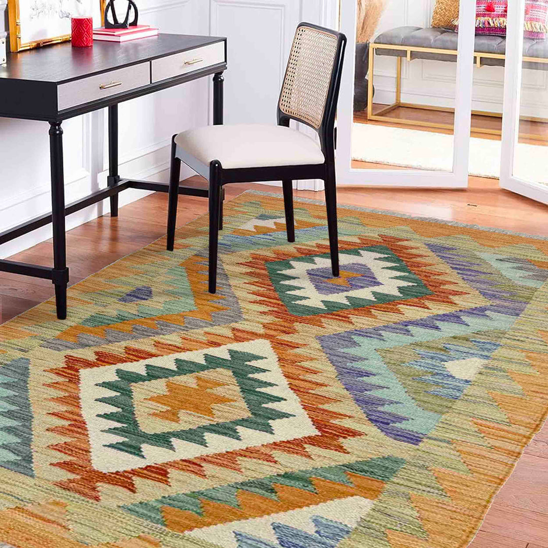 Handmade Turkish Design Wool Kilim 2' 6" x 4' 1" - No. AL148231