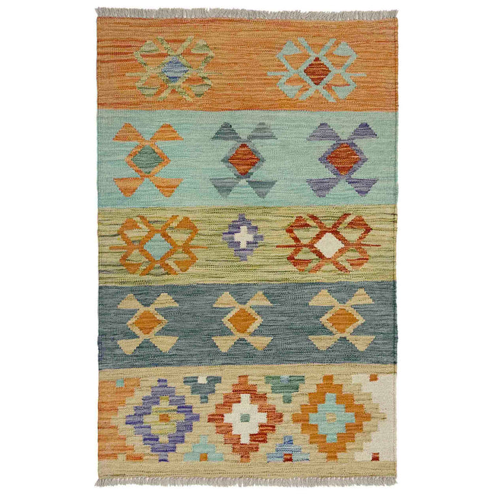 Small Size Chobi Kilim 2' 7" x 3' 11" - No. AL575644