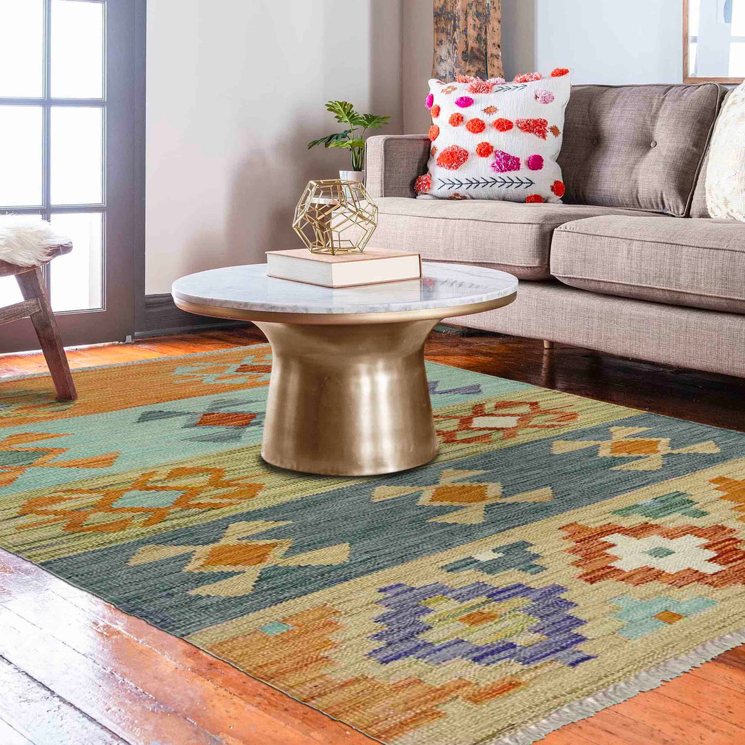 Small Size Chobi Kilim 2' 7" x 3' 11" - No. AL575644