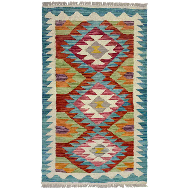 Hand Knotted Flatweave Kilim 2' 4" x 4' 1" - No. AL668849