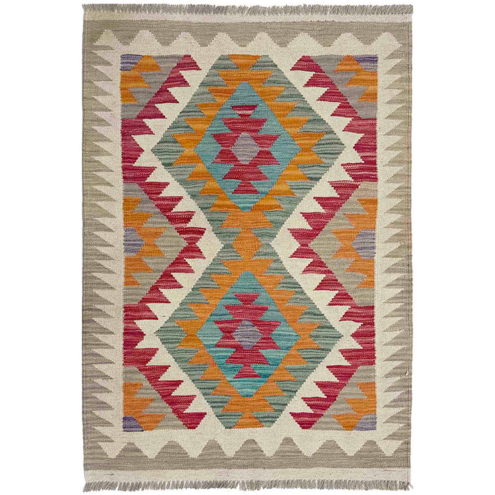 Handmade Afghan Vegetable Kilim 2' 9" x 4' 0" - No. AL328444