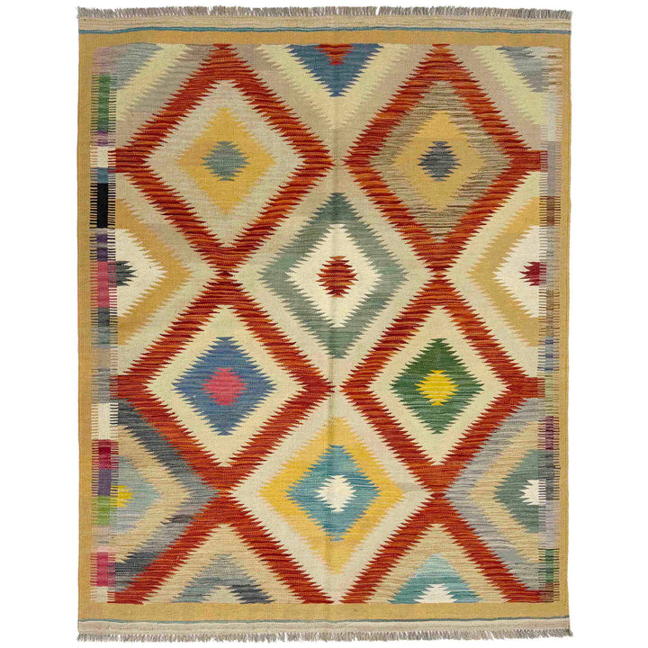 Handmade Vegetable Kelim 4' 11" x 6' 6" - No. AL851419