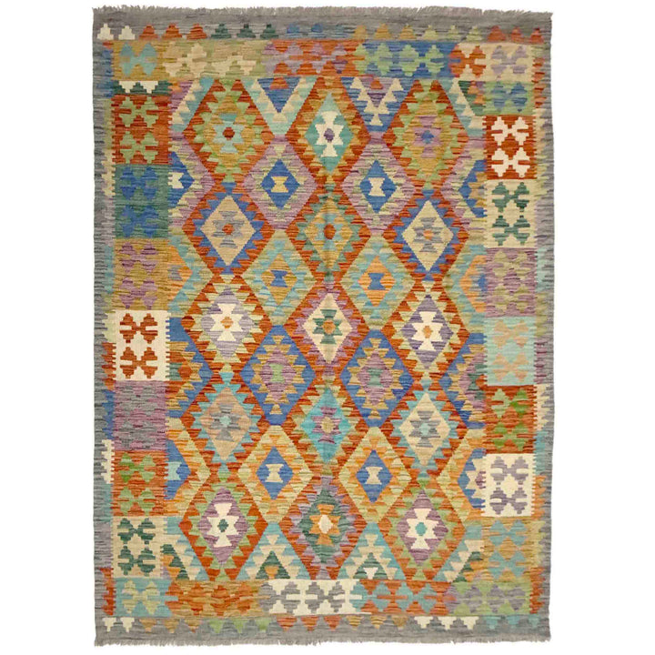 Handmade Vegetable Kilim 5' 8" x 8' 2" - No. AL378101