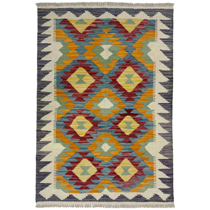 Handmade Vegetable Kilim 2' 10" x 4' 1" - No. AL249707