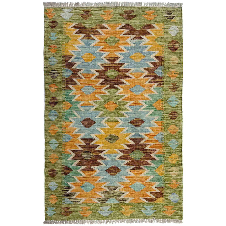 Hand Woven Wool Kelim 2' 8" x 4' 3" - No. AL931025